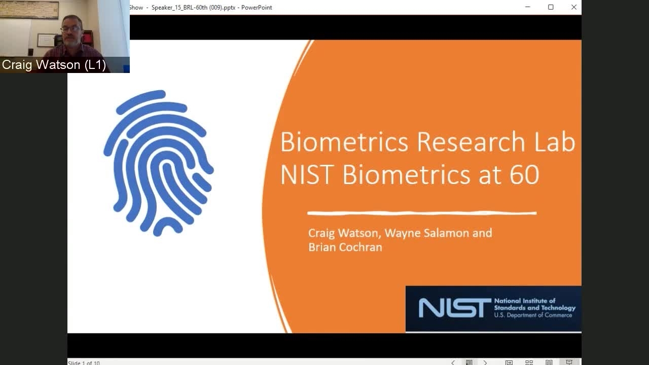 Biometrics @ 60: NIST Biometrics at 60
