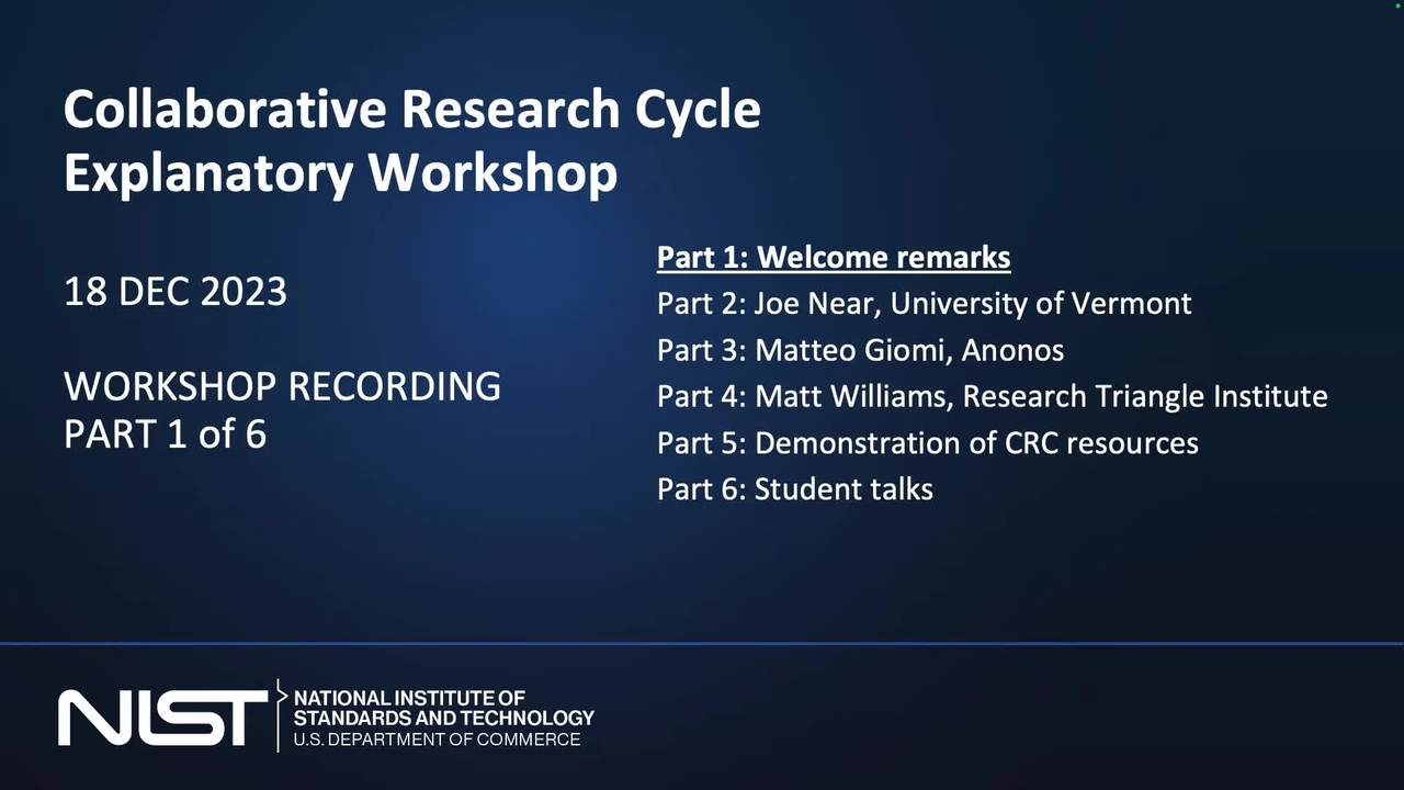 Collaborative Research Cycle Workshop - Introduction