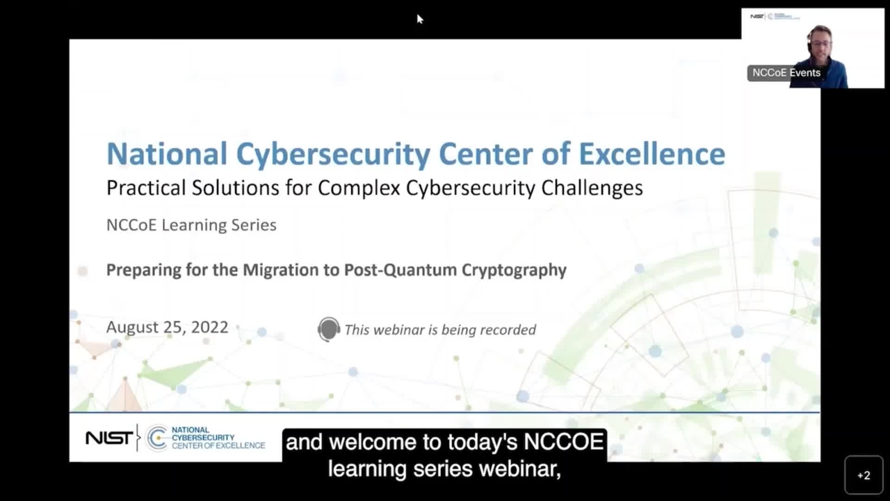 NCCoE Learning Series Webinar: Preparing for the Migration to Post-Quantum Cryptography