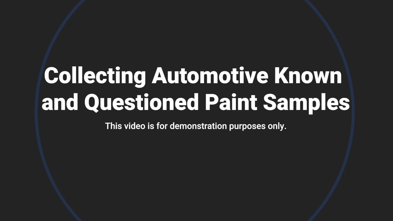 Video #14 - Trace Evidence Collection: Collecting known paint standards