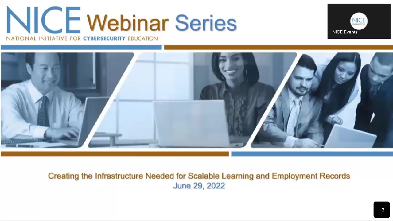 NICE Webinar: Creating the Infrastructure Needed for Scalable Learning and Employment Records