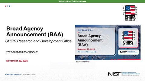 CHIPS R&D Office (CRDO) Broad Agency Announcement (BAA) Webinar | NIST