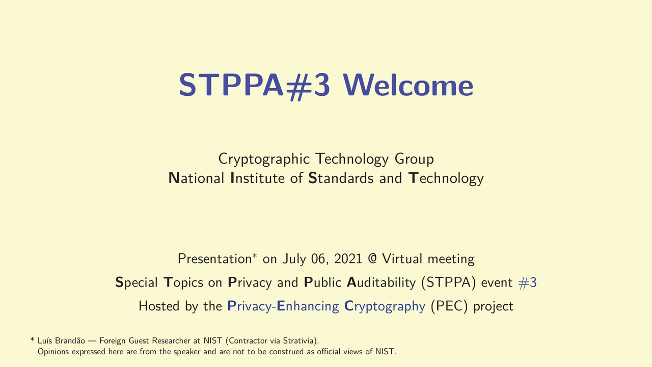 STPPA3 Welcome