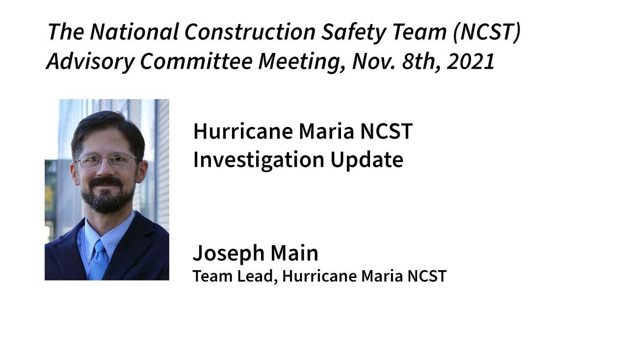 NCSTAC - Joseph Main - Hurricane Maria 