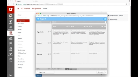 Thumbnail for Turnitin: Turnitin Assignment Rubric