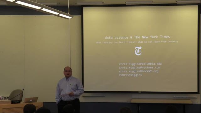 Grand Rounds: Chris Wiggins, PhD