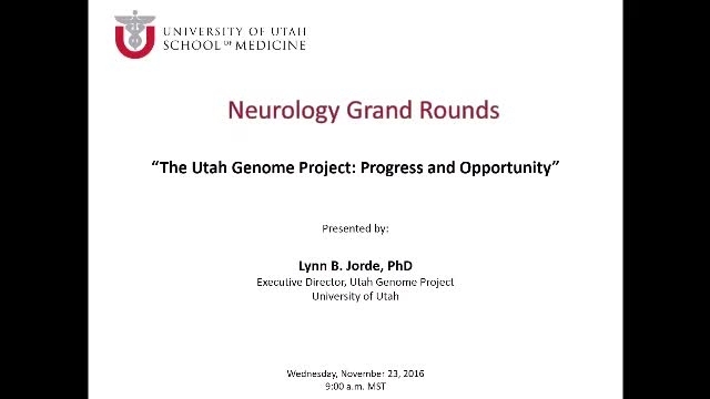 Grand Rounds: Lynn B. Jorde, PhD