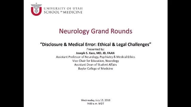 Grand Rounds: Joseph Kass, MD, JD