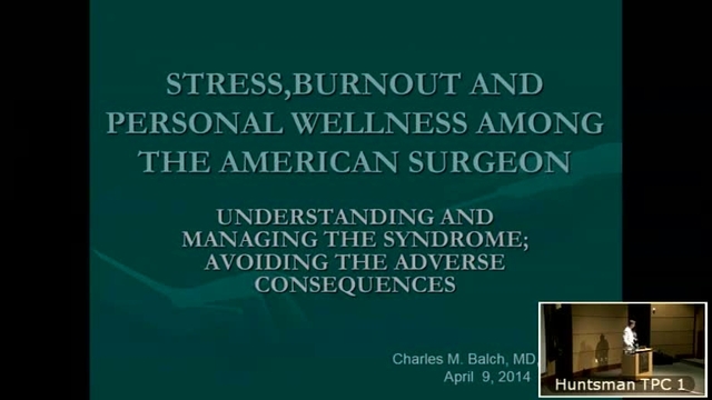 Grand Rounds: Charles M. Balch