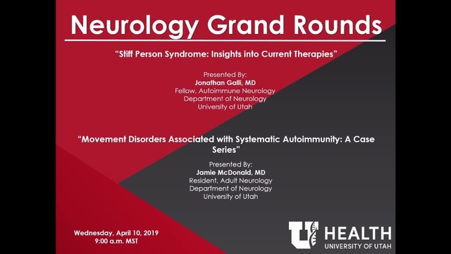 Grand Rounds: Jonathan Galli, MD / Jamie McDonald, MD