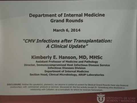 Grand Rounds: Kimberly E. Hanson, MD, MHSc