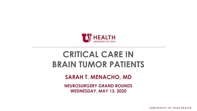 Grand Rounds: Sarah T. Menacho, MD