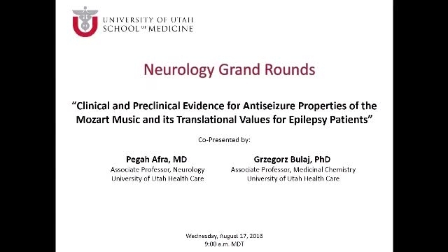 Grand Rounds: Pegah Afra, MD / Grzegorz Bulaj, PhD