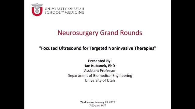 Grand Rounds: Jan Kubanek, PhD