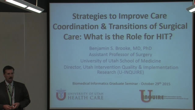 Grand Rounds: Ben Brooke, MD, PhD