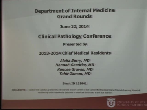 Grand Rounds: 2013-2014 Chief Medical Residents