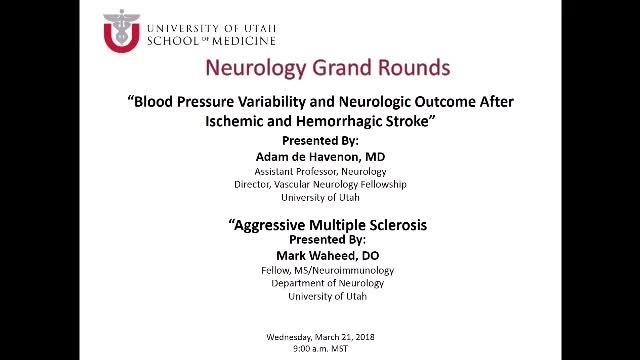 Grand Rounds: Adam de Havenon, MD / Mark Waheed, DO