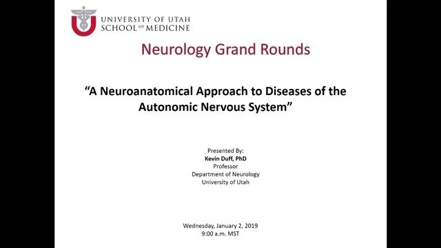 Grand Rounds: Kevin Duff, PhD