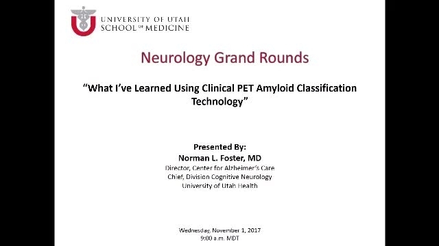 Grand Rounds: Norman L. Foster, MD