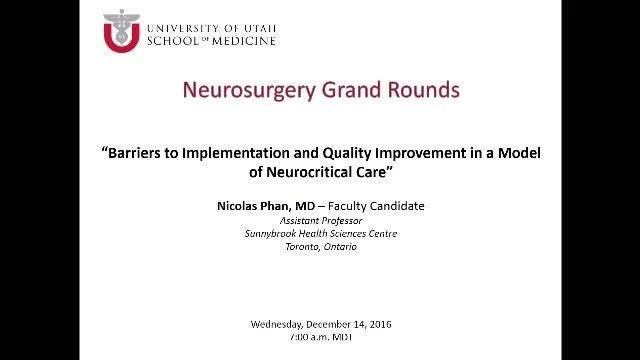 Grand Rounds: Nicolas Phan, MD