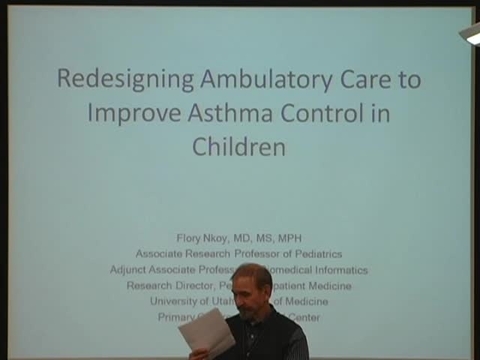 Grand Rounds: Flory Nkoy,M.D., M.S., M.P.H.