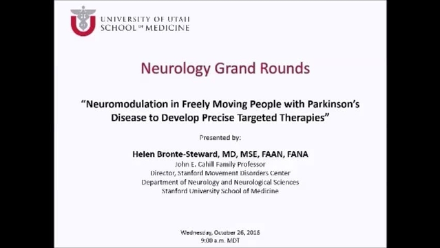 Grand Rounds: Helen Bronte-Stewart, MD, MSE