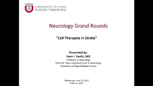Grand Rounds: Sean I. Savitz, MD