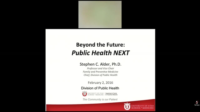 Grand Rounds: Stephen Alder, PhD