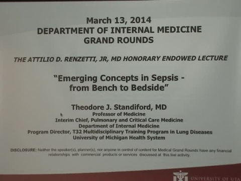 Grand Rounds: Theodore J. Standiford, MD