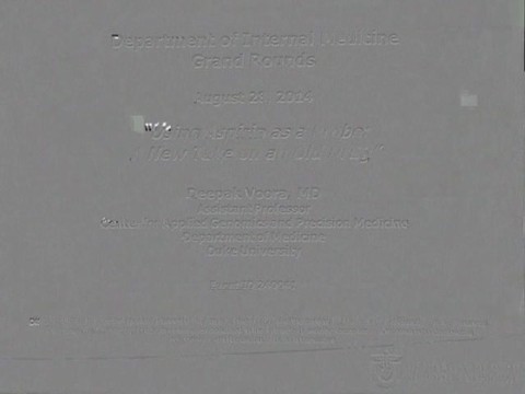 Grand Rounds: Deepak Voora