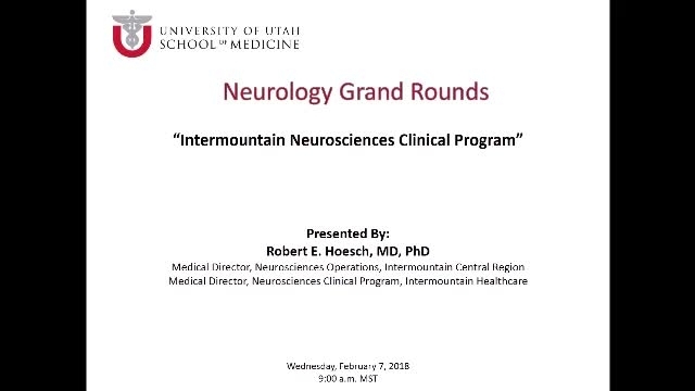 Grand Rounds: Robert E. Hoesch, MD, PhD