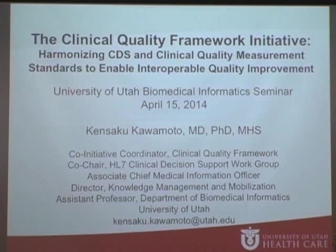 Grand Rounds: Ken Kawamoto, M.D., Ph.D., M.H.S.