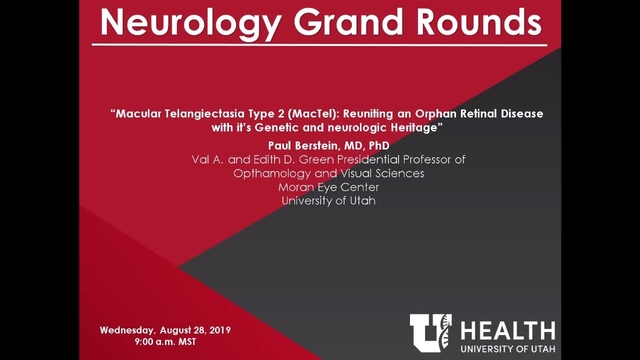 Grand Rounds: Paul Bernstein, MD, PhD