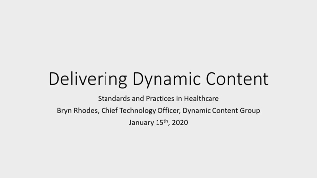 Grand Rounds: Bryn Rhodes, CTO, Dynamic Content Group