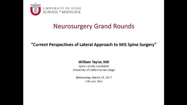 Grand Rounds: William Taylor, MD