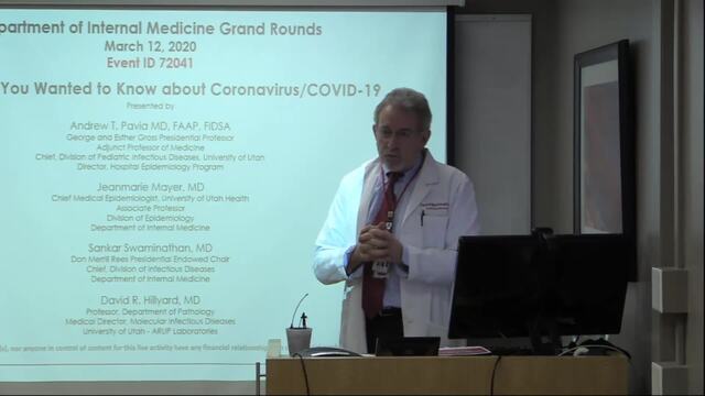 Grand Rounds: Andrew T. Pavia, Jeanmaria Mayer, Sankar Swaminathan, David R. Hillyard