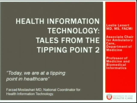 Grand Rounds: Leslie Lenert, MD, MS, FACMI
