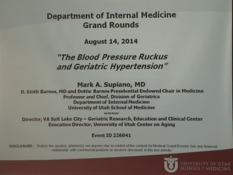 Grand Rounds: Mark Supiano, MD