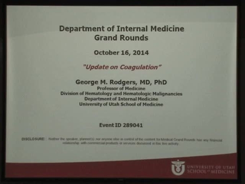 Grand Rounds: George M. Rodgers