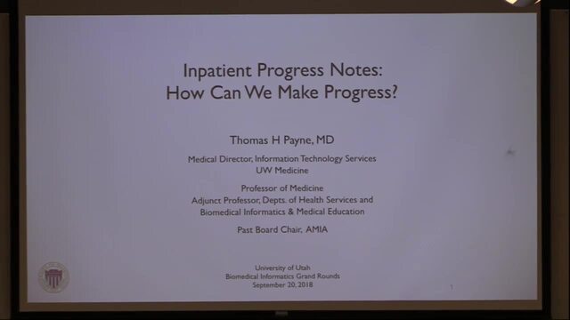 Grand Rounds: Thomas H Payne, MD