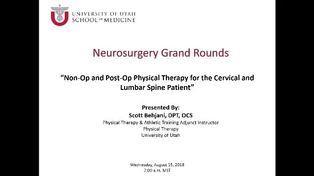 Grand Rounds: Scott Behjani, DPT, OCS