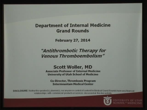 Grand Rounds: Scott Woller, MD