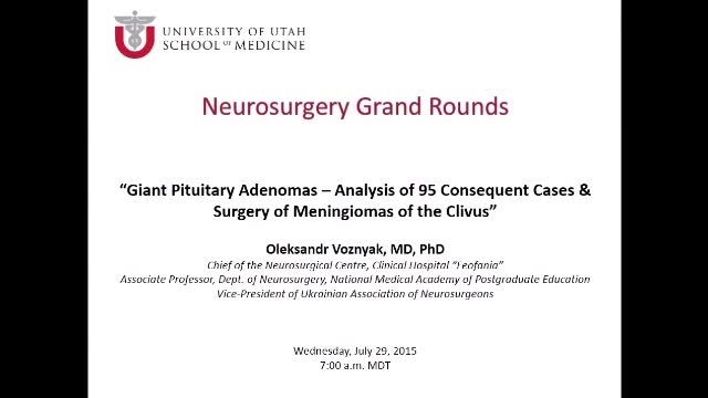 Grand Rounds: Oleksandr Voznyak, MD, PhD