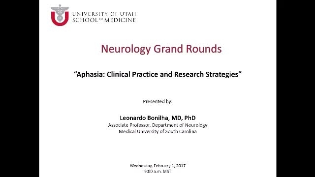 Grand Rounds: Leonardo Bonilha, MD, PhD