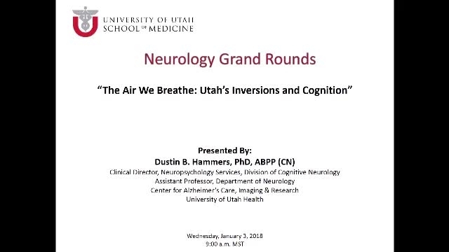Grand Rounds: Dustin B. Hammers, PhD, ABPP(CN)