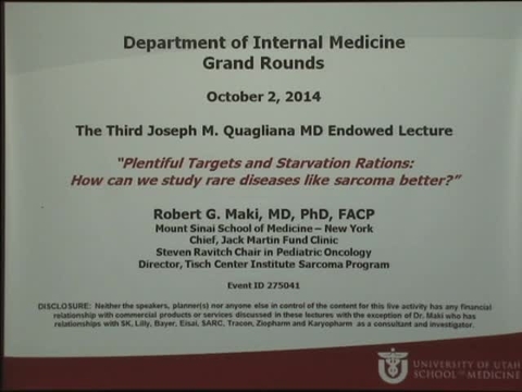 Grand Rounds: Robert G. Maki