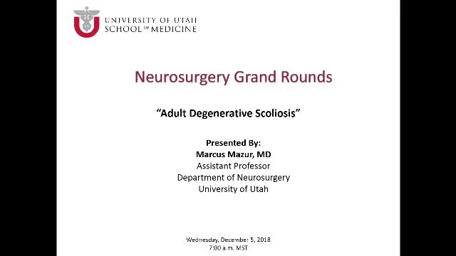Grand Rounds: Marcus D. Mazur, MD