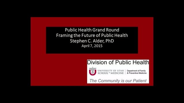 Grand Rounds: Stephen Alder, PhD