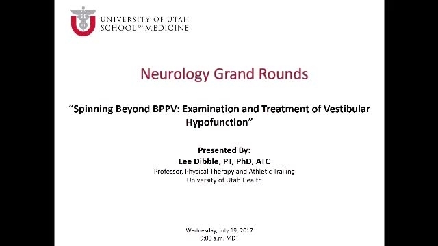 Grand Rounds: Lee Dibble, PT, PhD, ATC