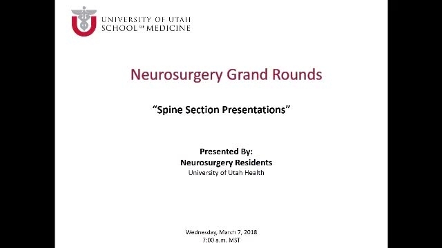 Grand Rounds: Neurosurgery Residents